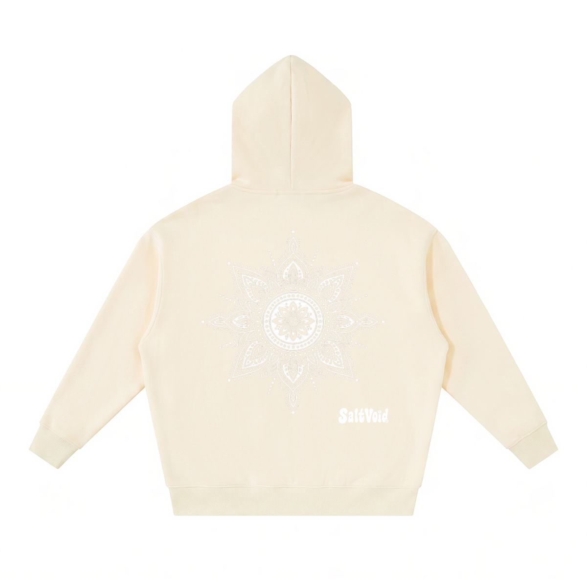 Mandala Oversized Fleece Zipped Hoodie