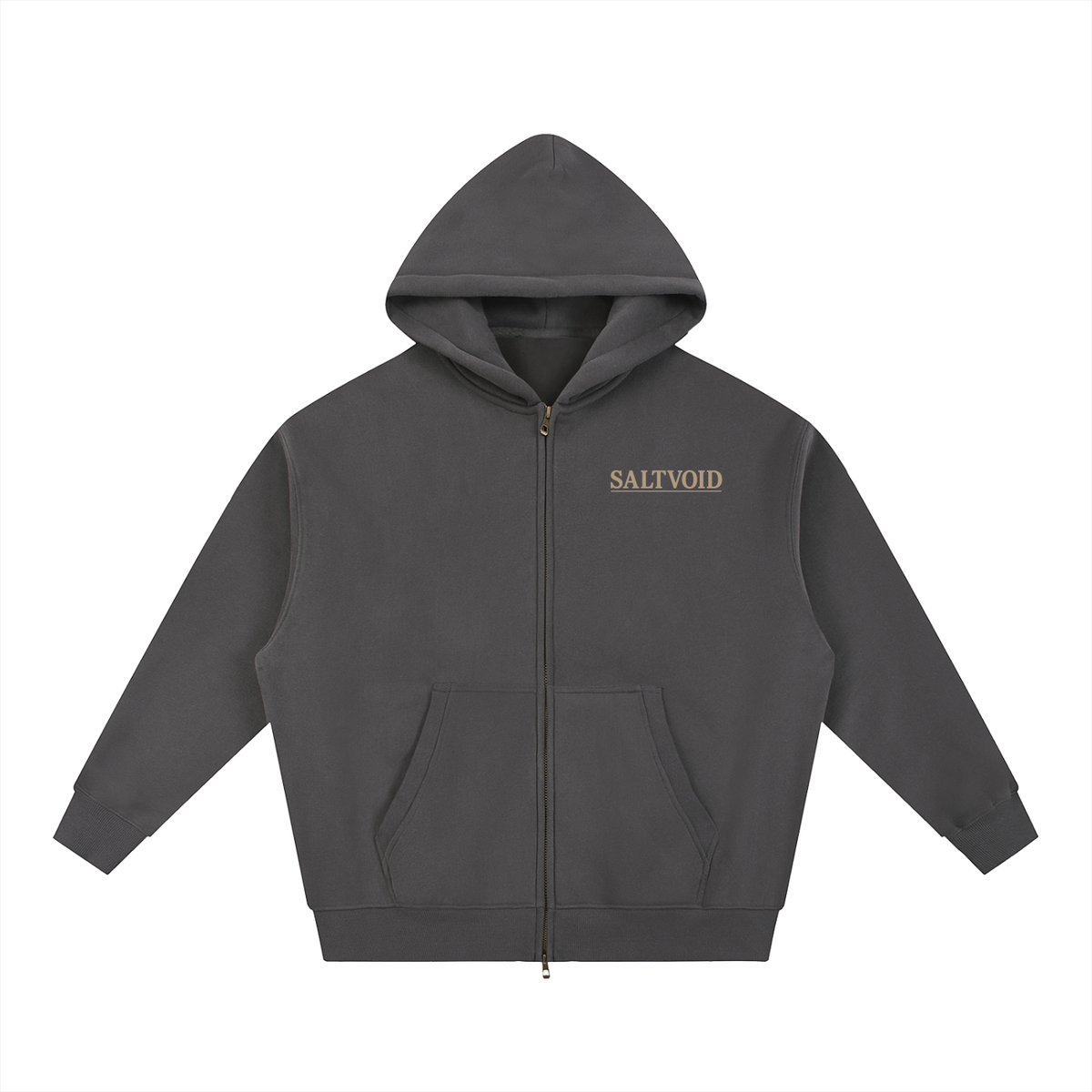 Full moon Oversized Fleece Zipped Hoodie
