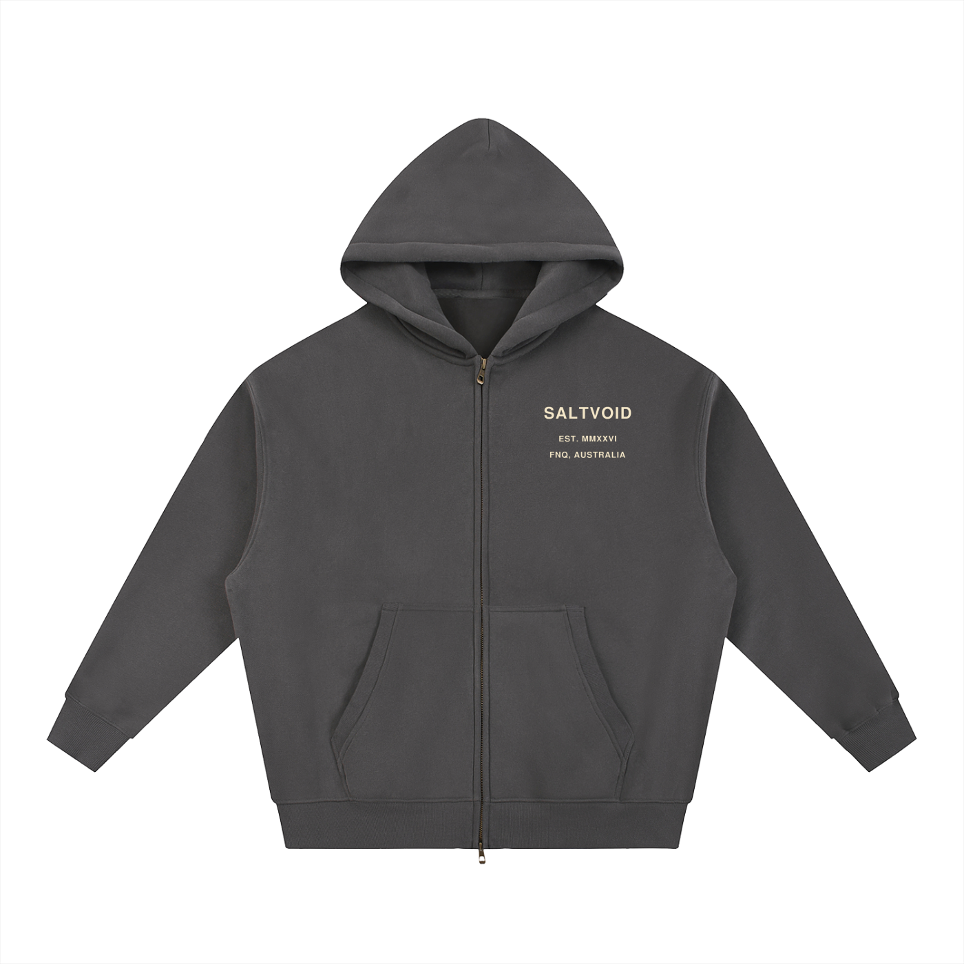 Built from Salt FNQ Oversized Unisex Fleece Zipped Hoodie