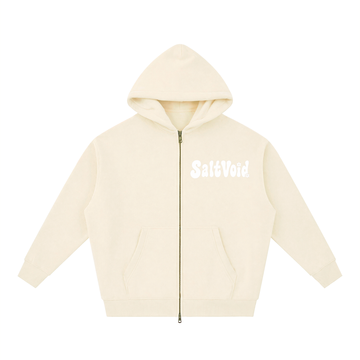 Mandala Oversized Fleece Zipped Hoodie
