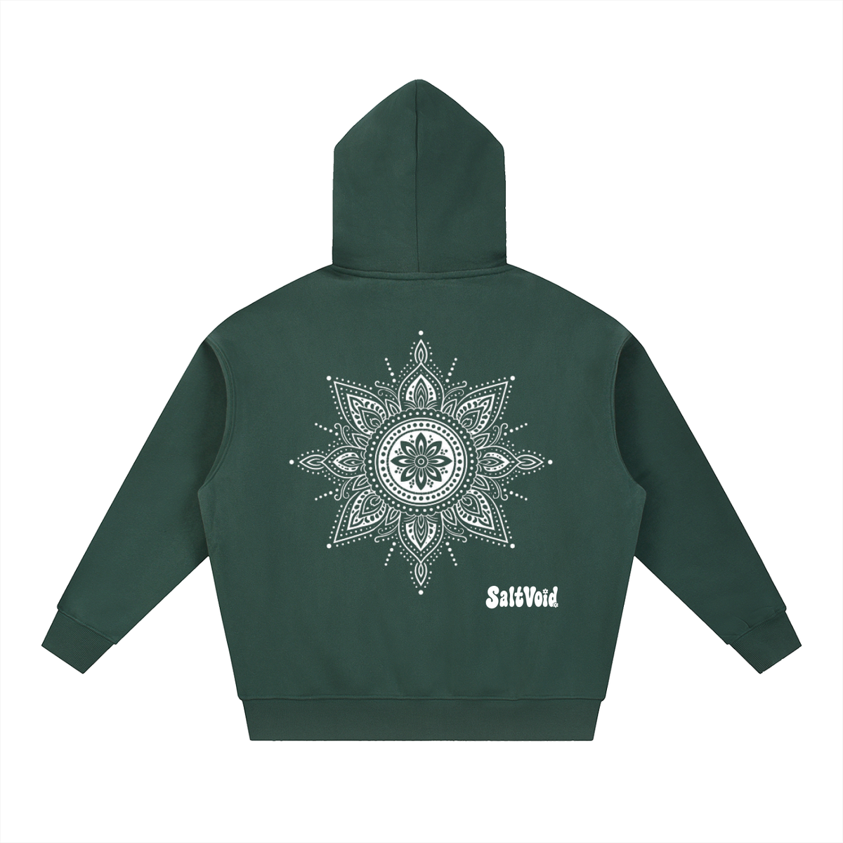 Mandala Oversized Fleece Zipped Hoodie