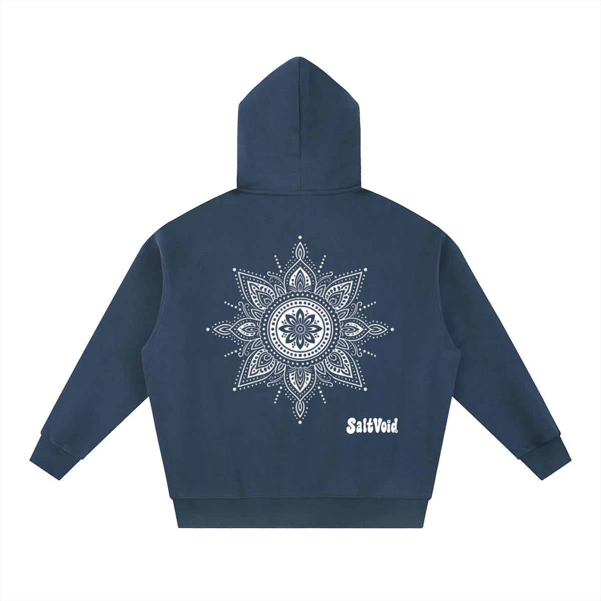 Mandala Oversized Fleece Zipped Hoodie