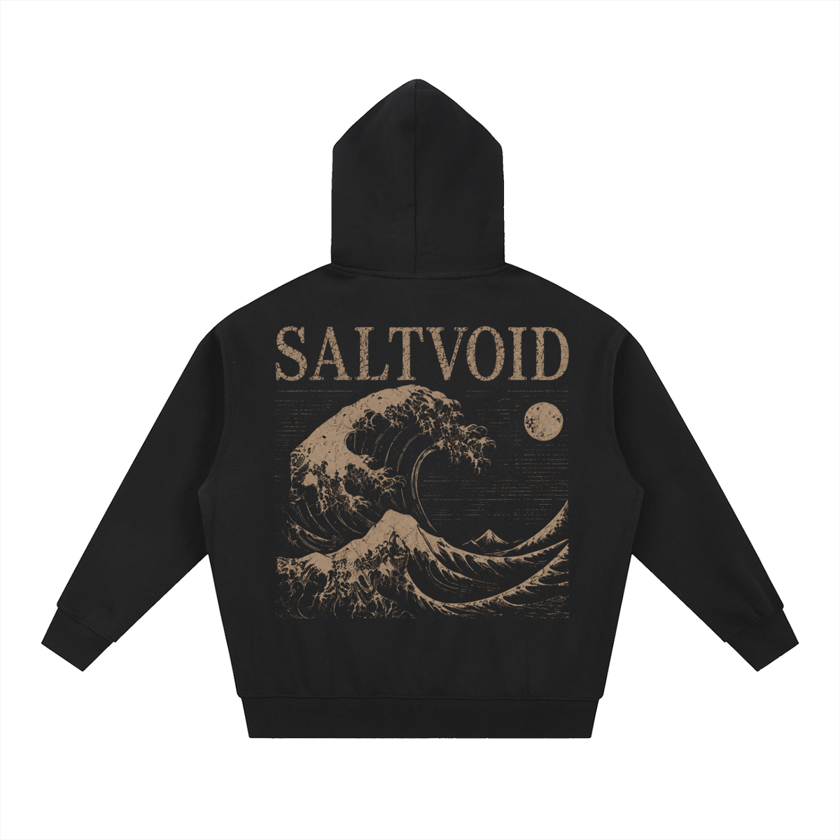 Full moon Oversized Fleece Zipped Hoodie