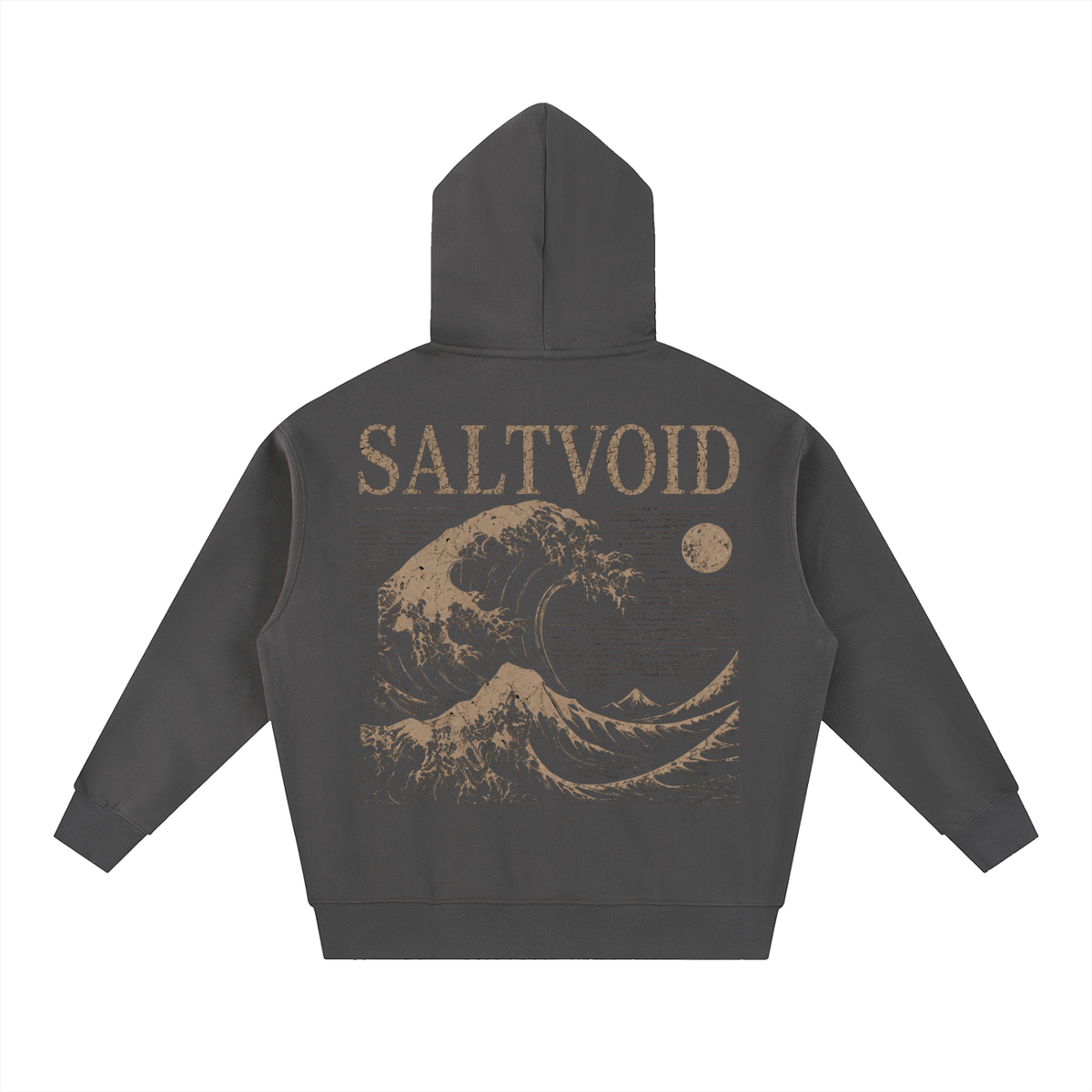Full moon Oversized Fleece Zipped Hoodie