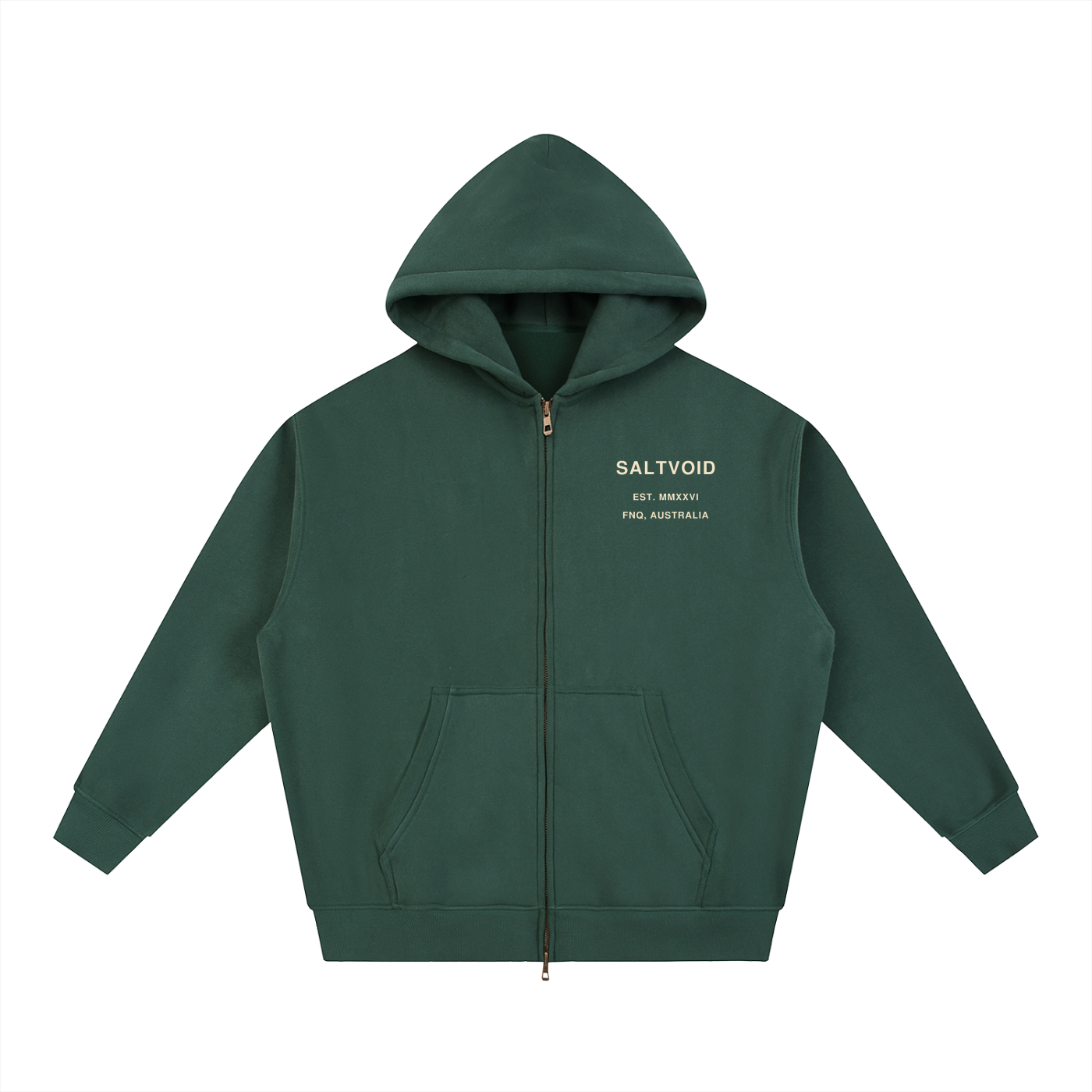 Built from Salt FNQ Oversized Unisex Fleece Zipped Hoodie